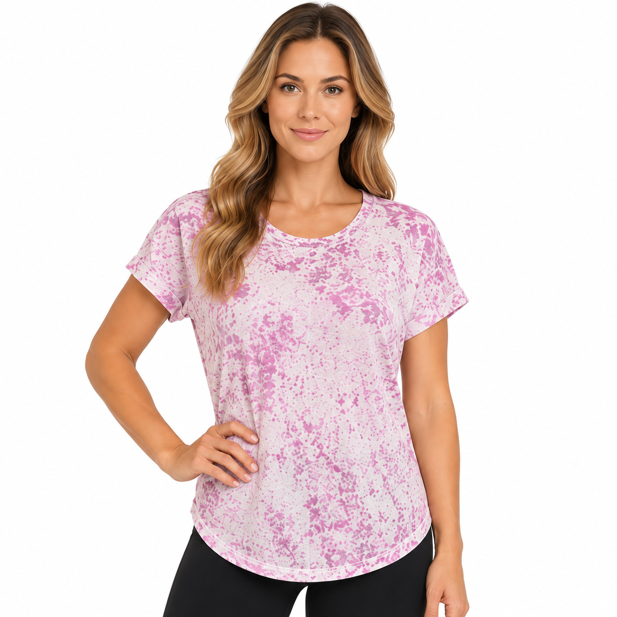 NWT Lululemon Back in Action Short Sleeve Wash Shirt Size 12 Pink Tie Dye NWT Lululemon Back in Action Short Sleeve Wash Shirt Size 12 Pink Tie Dye