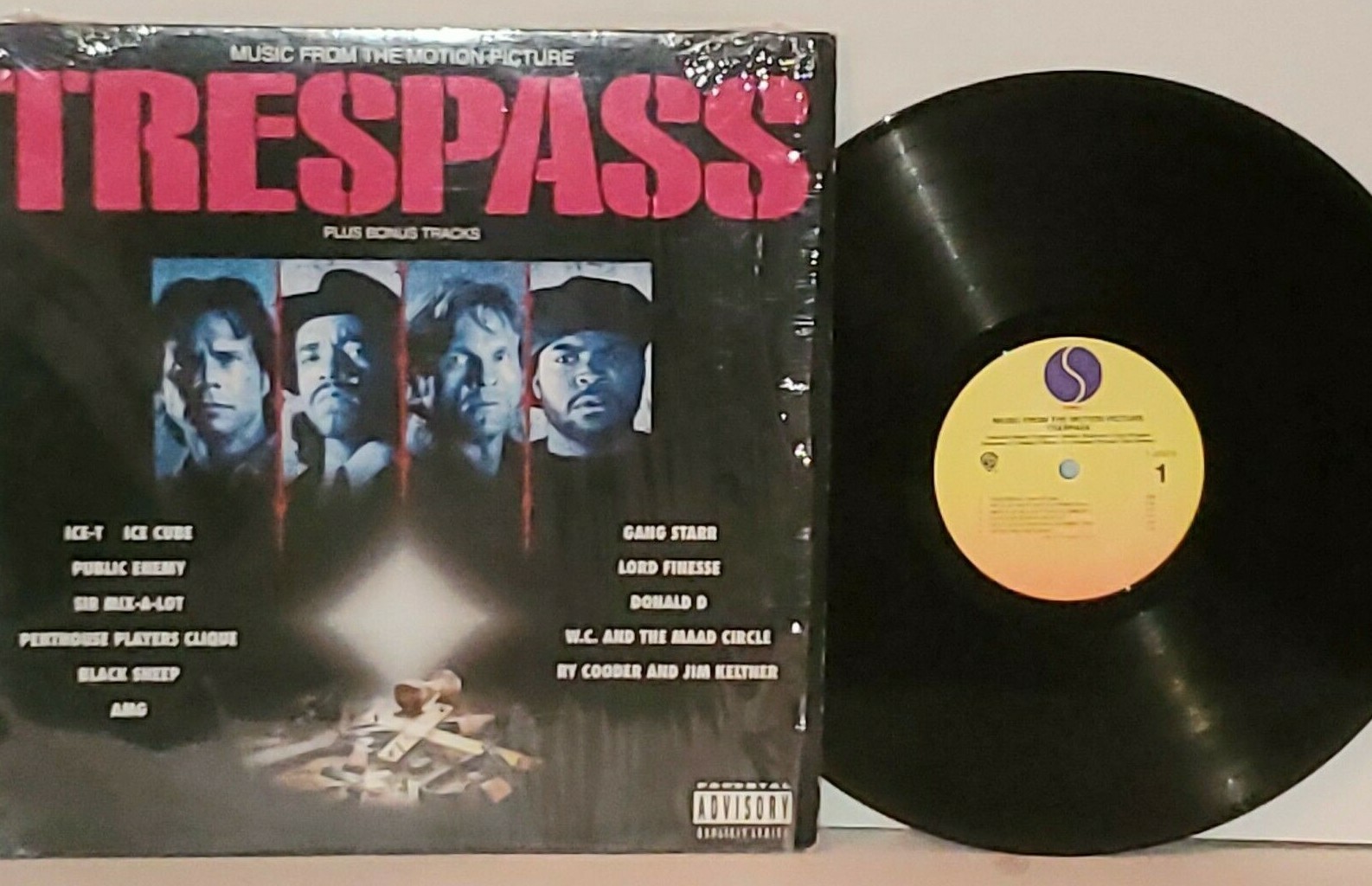TRESPASS OST Soundtrack LP VG+ Plays Well 1992 Sire 9269781 Vinyl Public Enemy TRESPASS OST Soundtrack LP VG+ Plays Well 1992 Sire 9269781 Vinyl Public Enemy