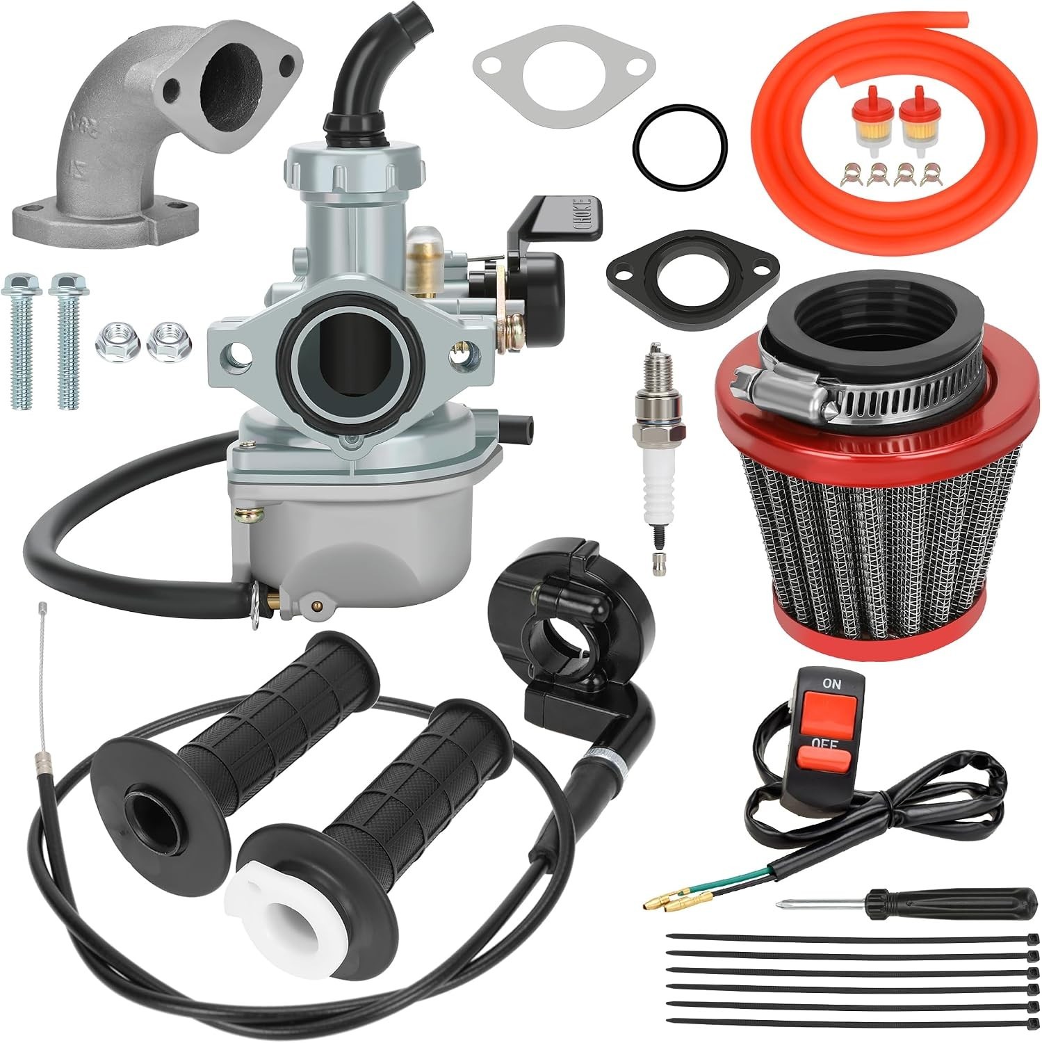 PZ22 Carburetor 22 mm Carb Throttle Cable Grip for SSR 110cc 125cc ATV Pit Dirt PZ22 Carburetor 22 mm Carb Throttle Cable Grip for SSR 110cc 125cc ATV Pit Dirt