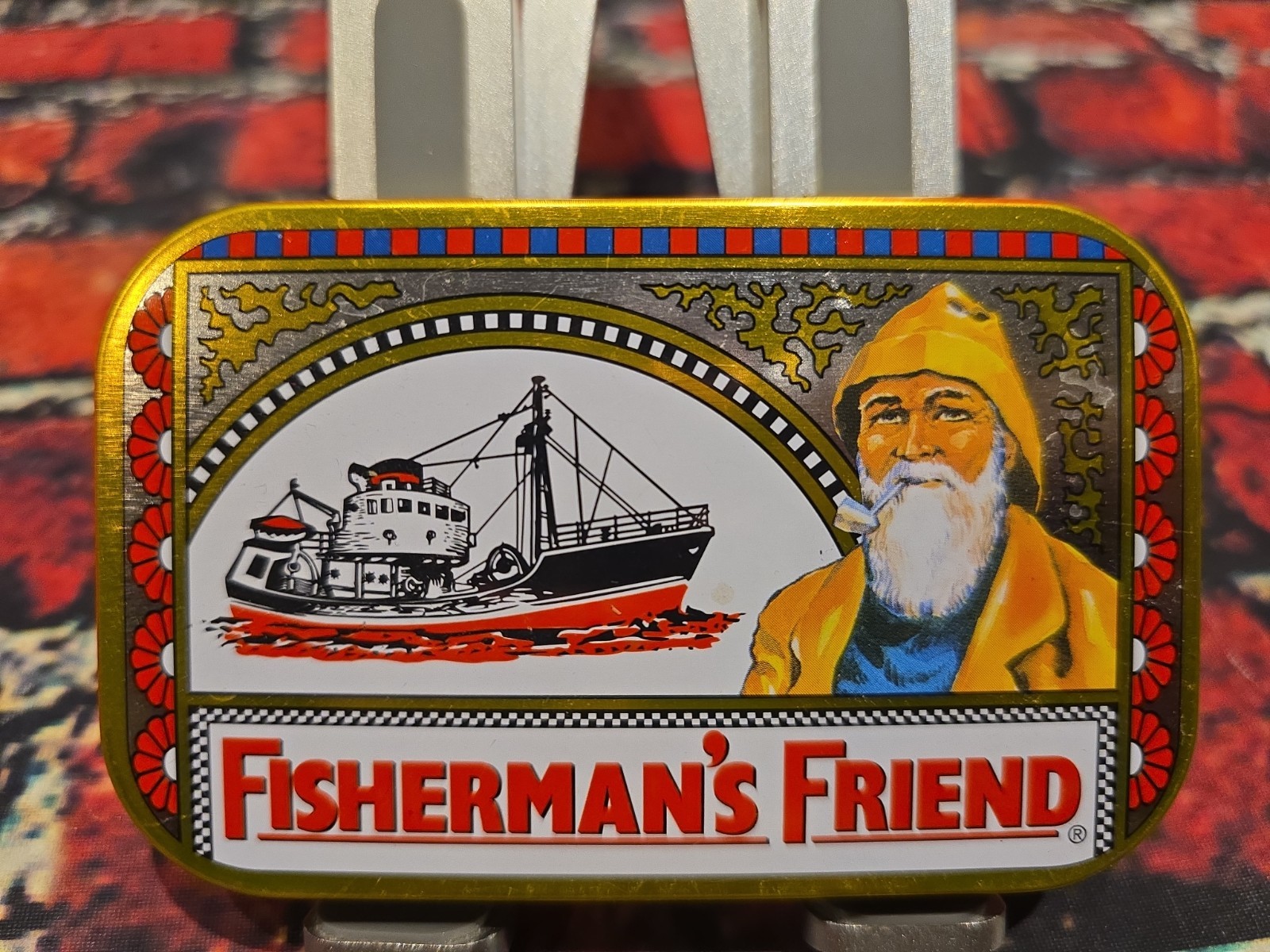 ORIGINAL Fisherman’s Friend Mint Lozenges Tin (LSX) Collector Fishing -EXCELLENT