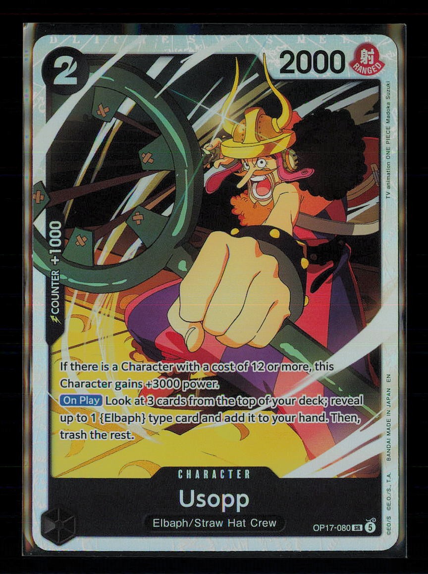 Usopp OP17-080 SR The World\'s Strongest Warriors NM/M Foil