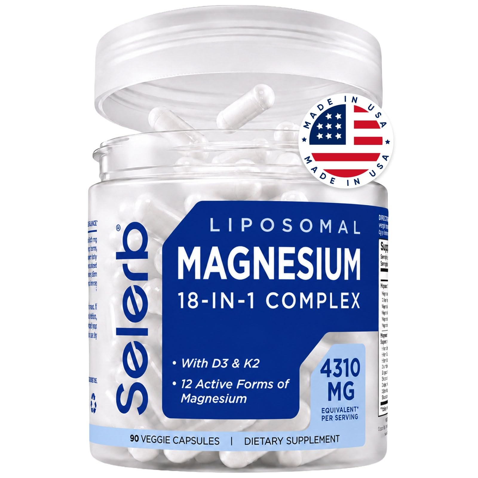 18 in 1 Magnesium ComplexX for Women and Men 90 Capsules