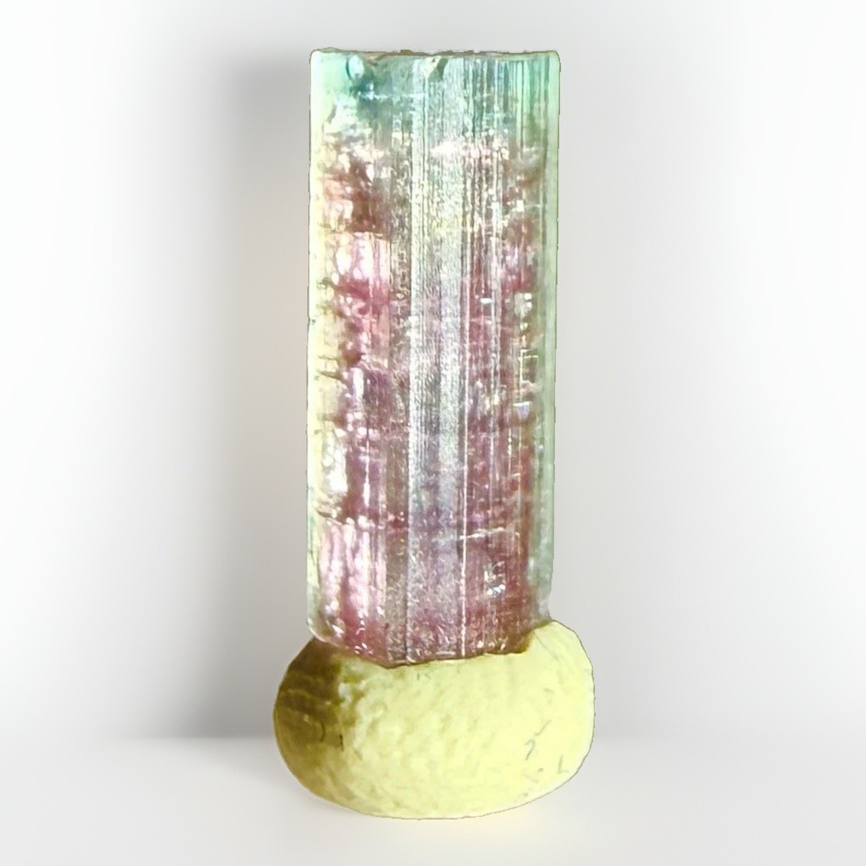 Small Transparent Bi-Color Tourmaline Crystal Natural Raw Gem Grade Specimen Small Transparent Bi-Color Tourmaline Crystal Natural Raw Gem Grade Specimen