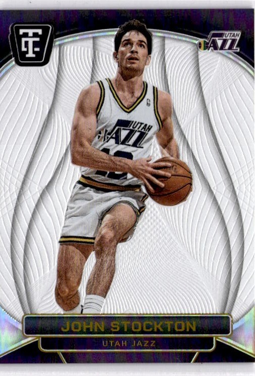2024-25 Panini Totally Certified #192 John Stockton Mirror White Platinum #/25 2024-25 Panini Totally Certified #192 John Stockton Mirror White Platinum #/25