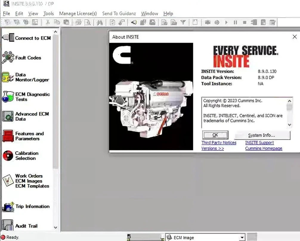 Cummins Insite 8.9.0.130 + CUMMINS CALTERM 5.16 + ECFG FILES COLLECTION