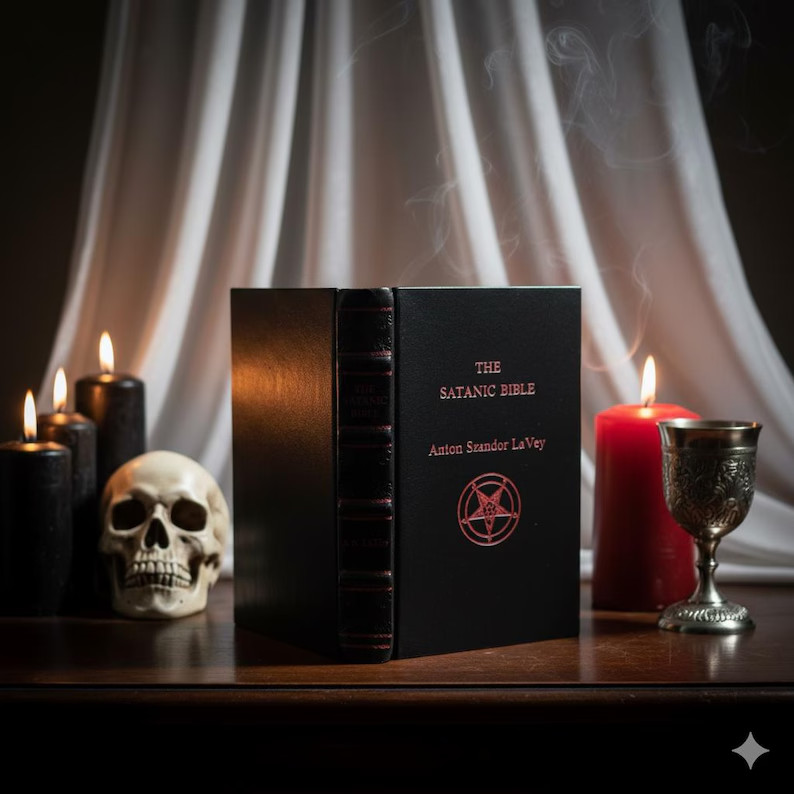 The Satanic Bible By Anton Szandor LAVey [Royal Leather Bound]