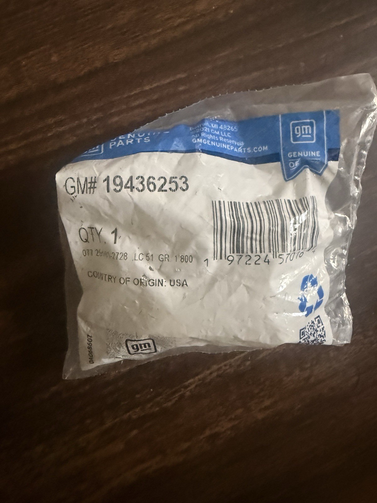 Genuine GM 19436253