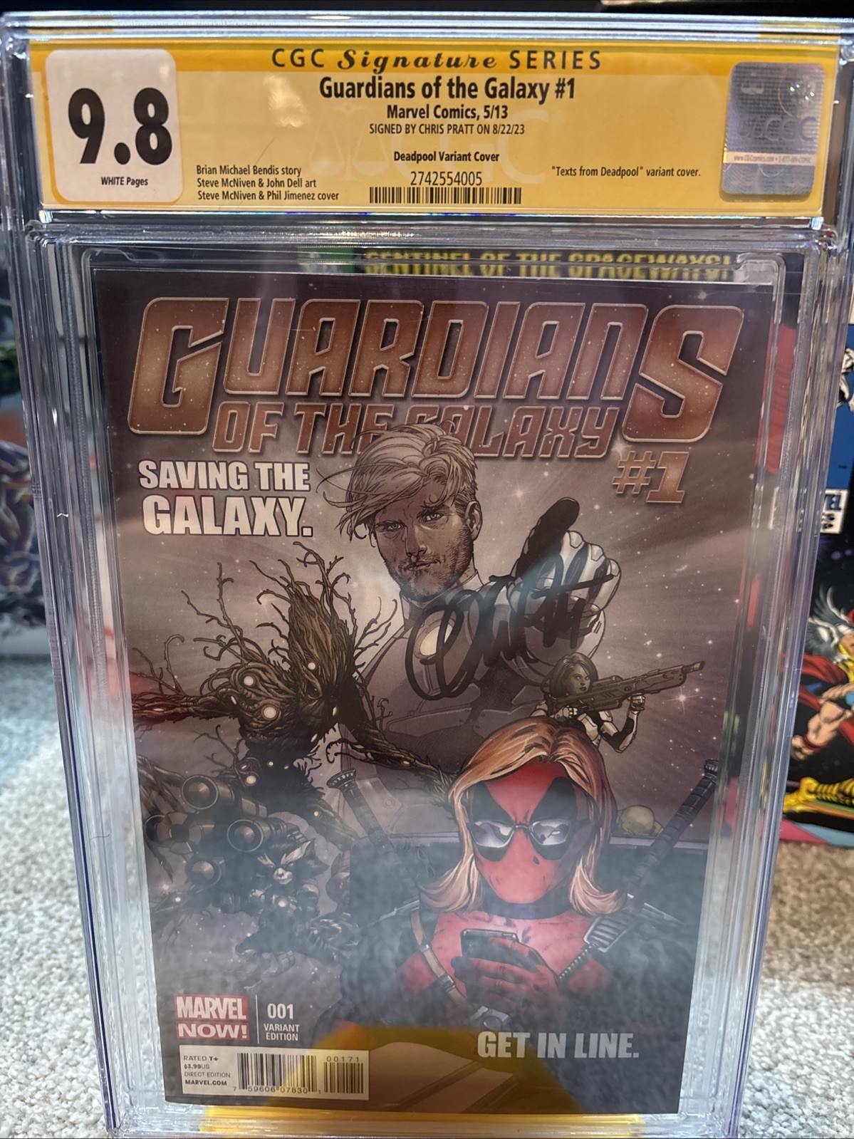 Guardians Of The Galaxy #1 Cgc 9.8 Signed By Chris Pratt Guardians Of The Galaxy #1 Cgc 9.8 Signed By Chris Pratt
