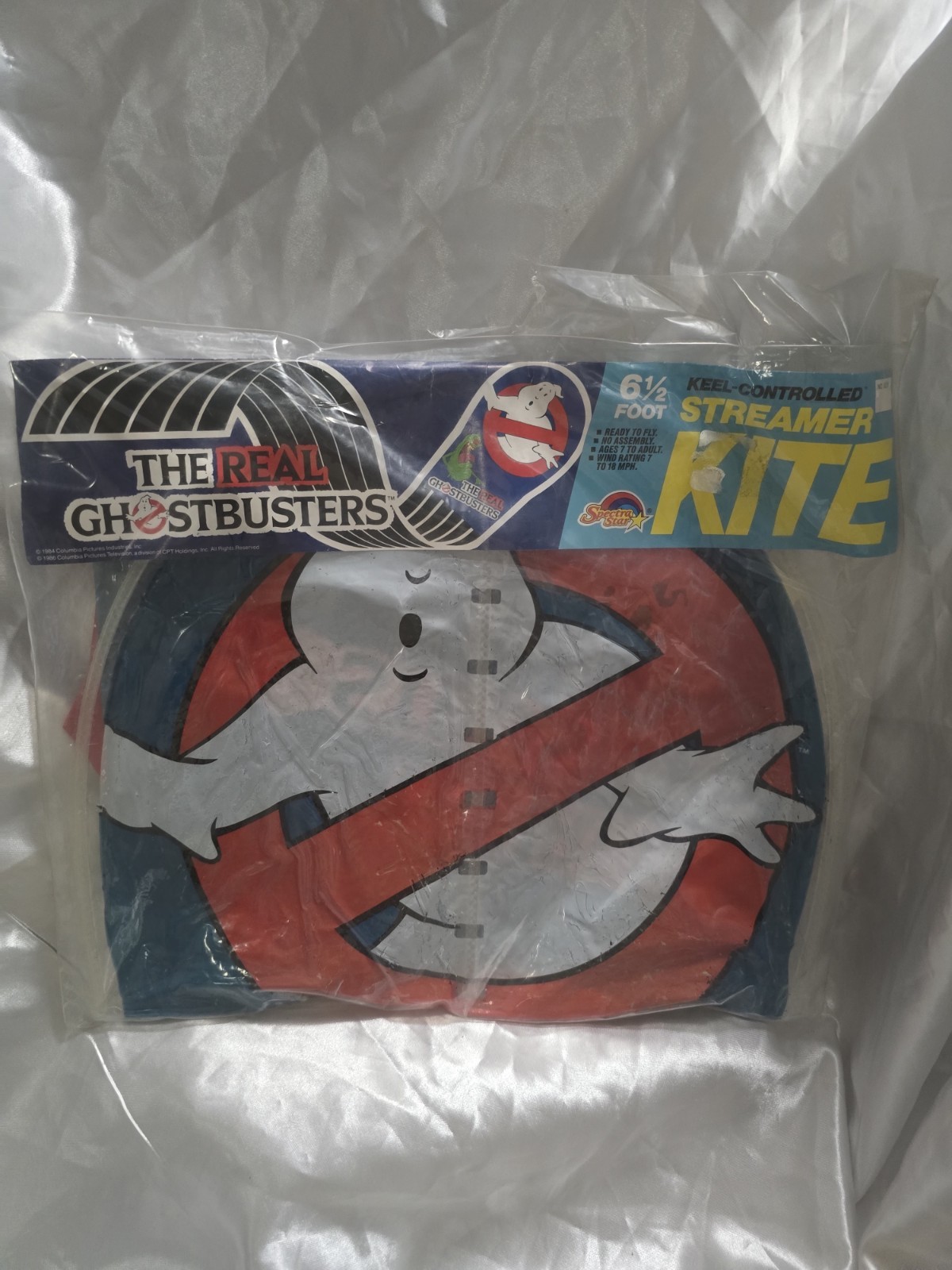 Vintage 1980s Real Ghostbusters 6.5' Streamer Kite Spectra Star Sealed NOS