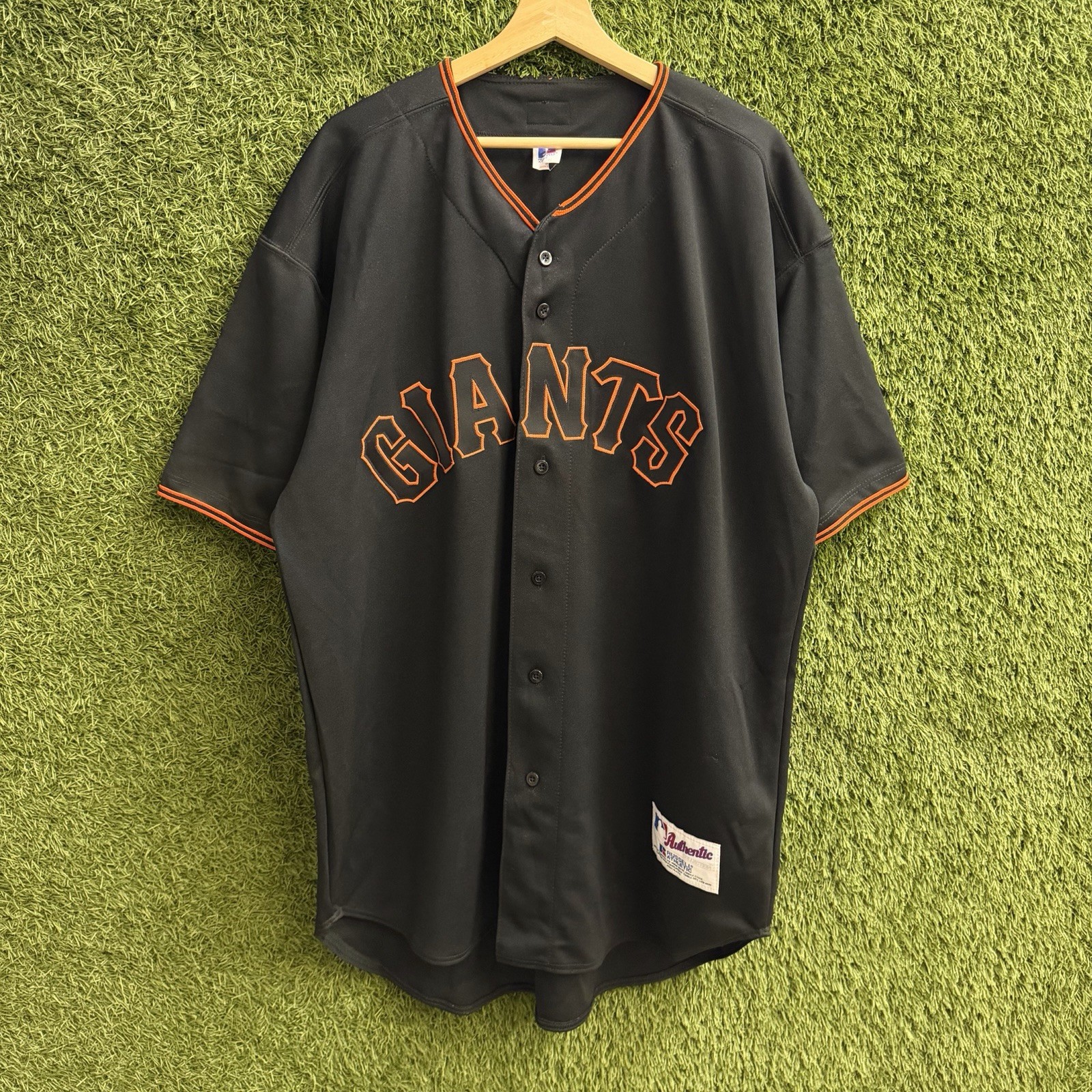 Vintage San Francisco Giants Barry Bonds Russell Authentic Baseball Jersey Sz 52