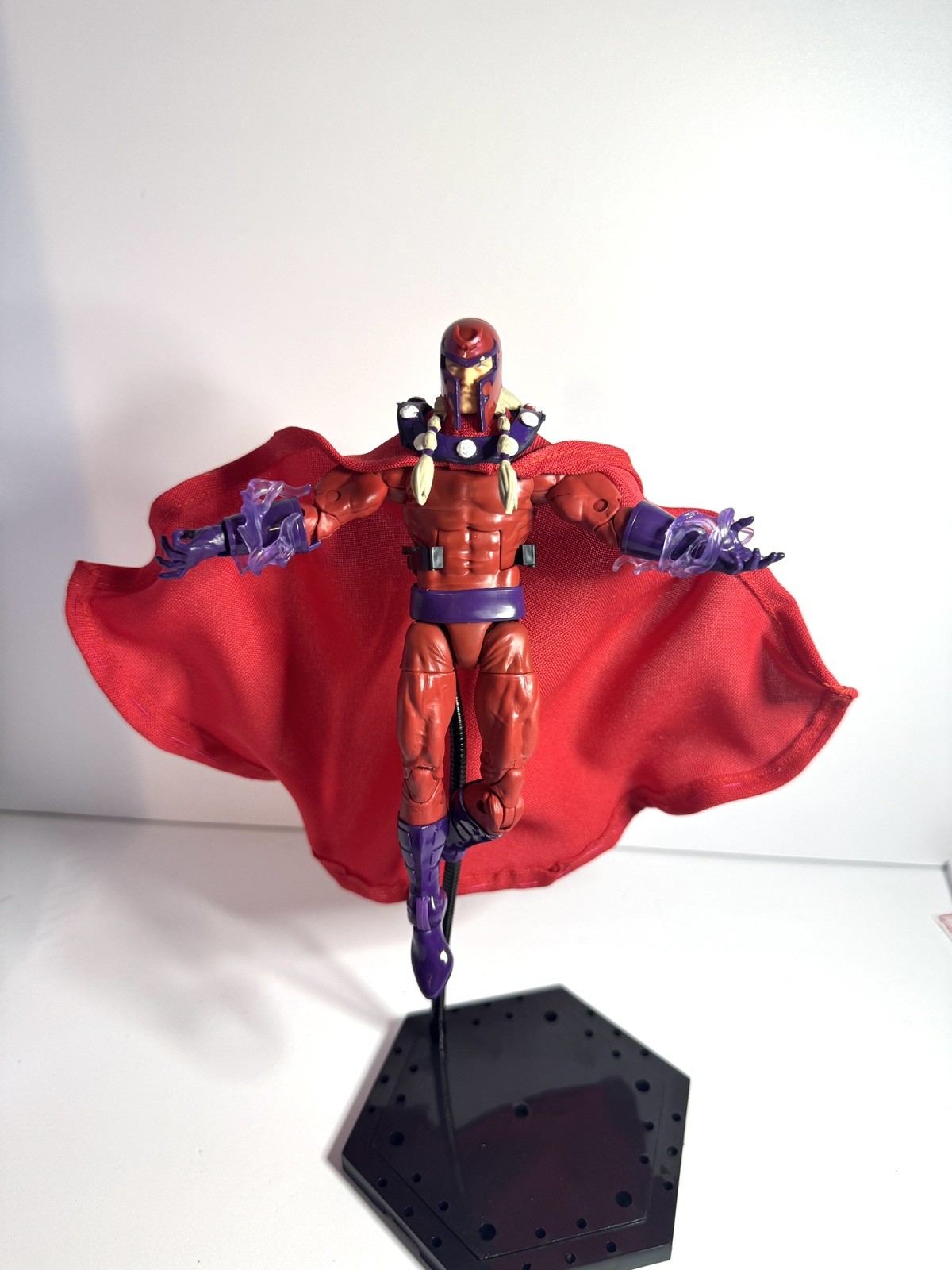 Custom Handmade Red Wired cape For Marvel Legends Magneto 6\'\' Figure 1/12