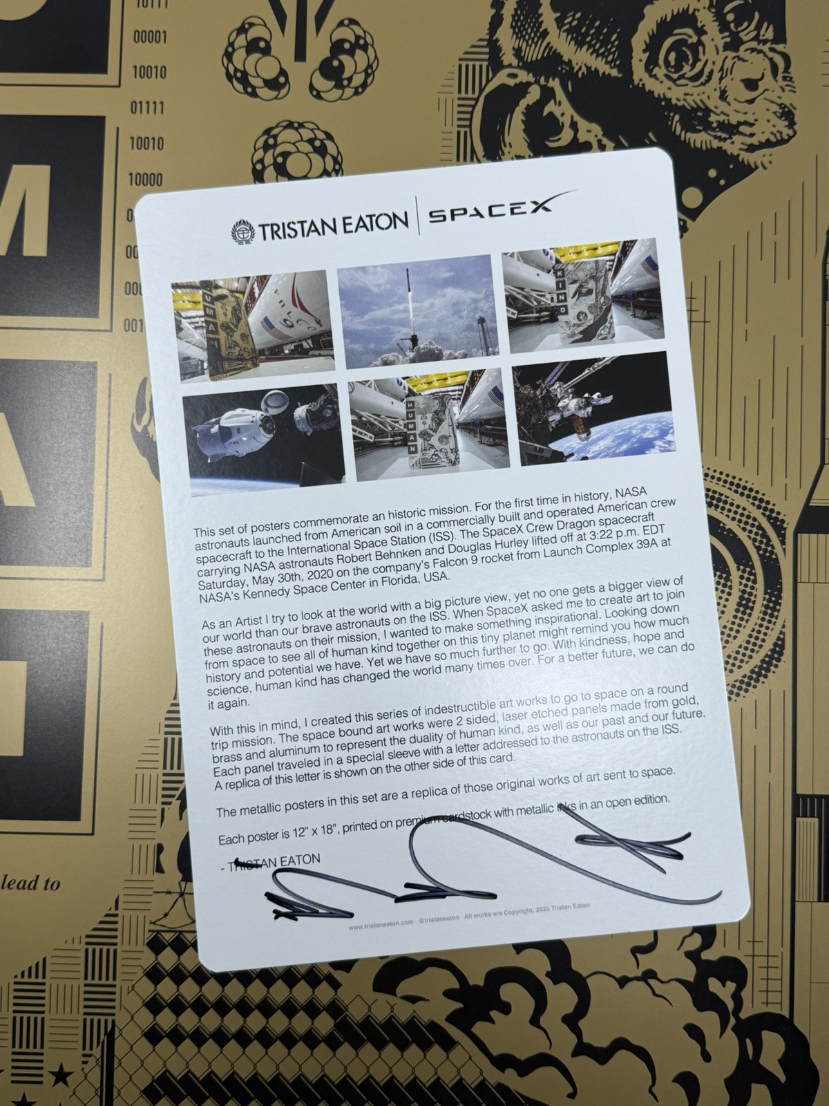 *RARE* Tristan Eaton SpaceX Commemorative HUMANKIND Fine Art Print