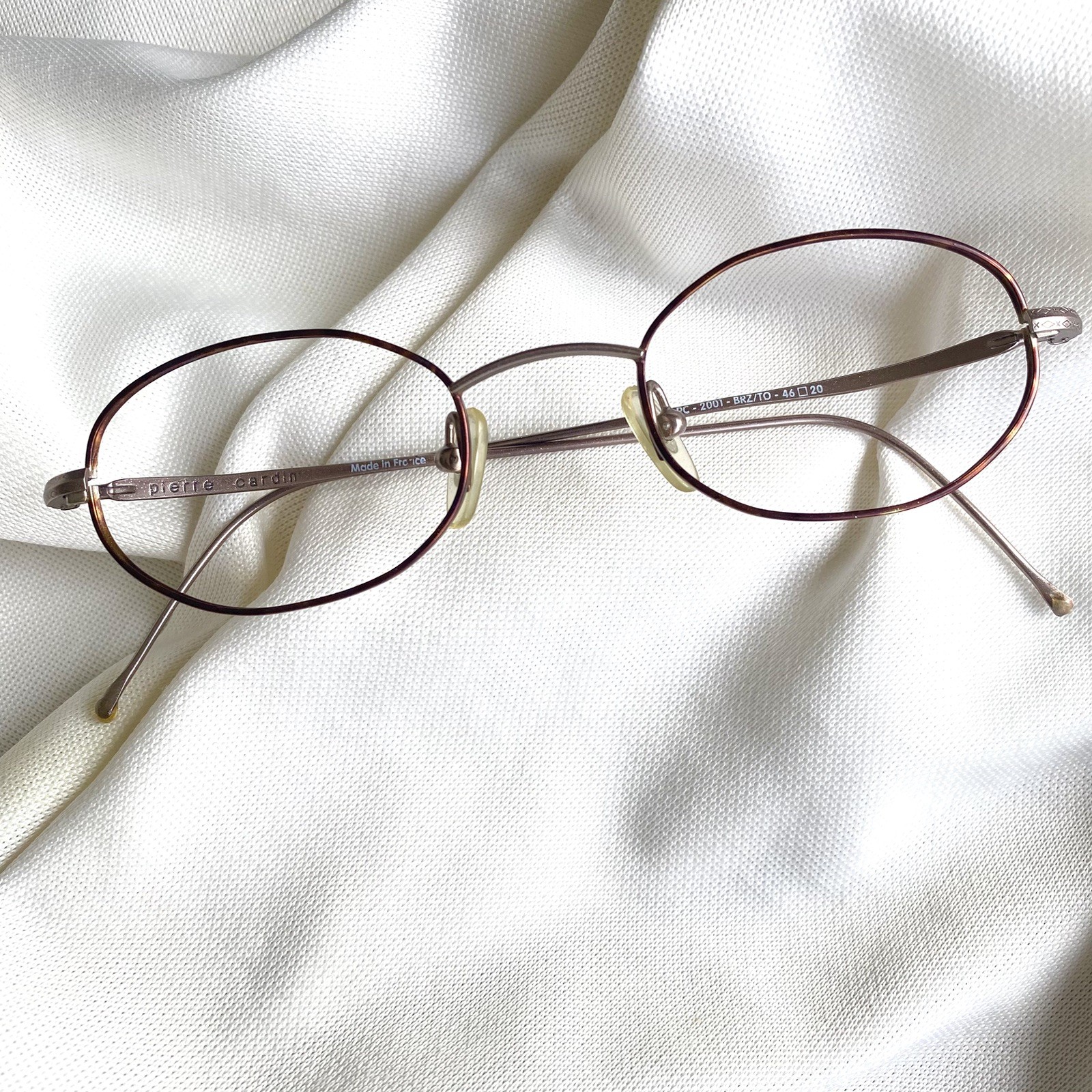 Vintage FRENCH Pierre Cardin PC 2001 BRZ  Eyeglass Frame 46 20 NOS