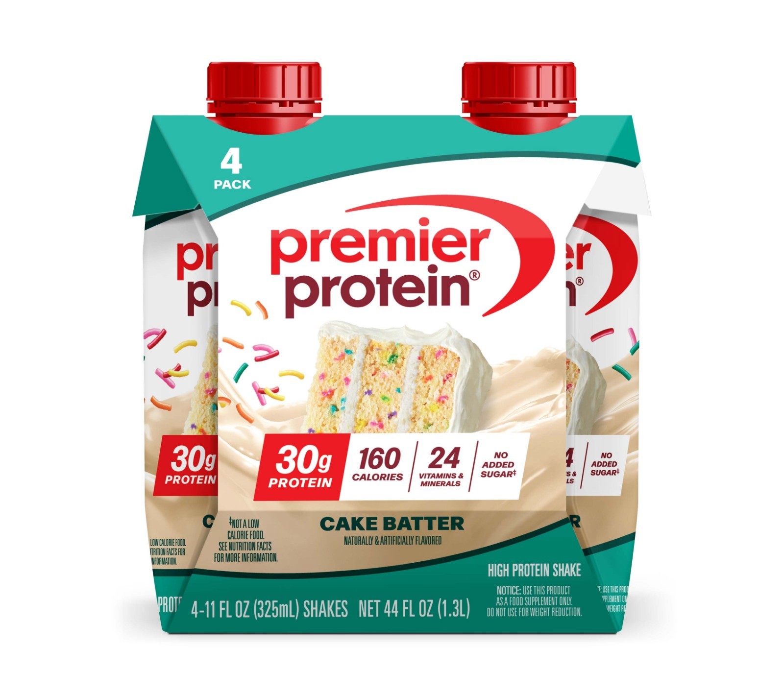 Premier Protein Shake, Cake Batter Delight, 30g Protein, 11 Fl Oz, 4 Ct new