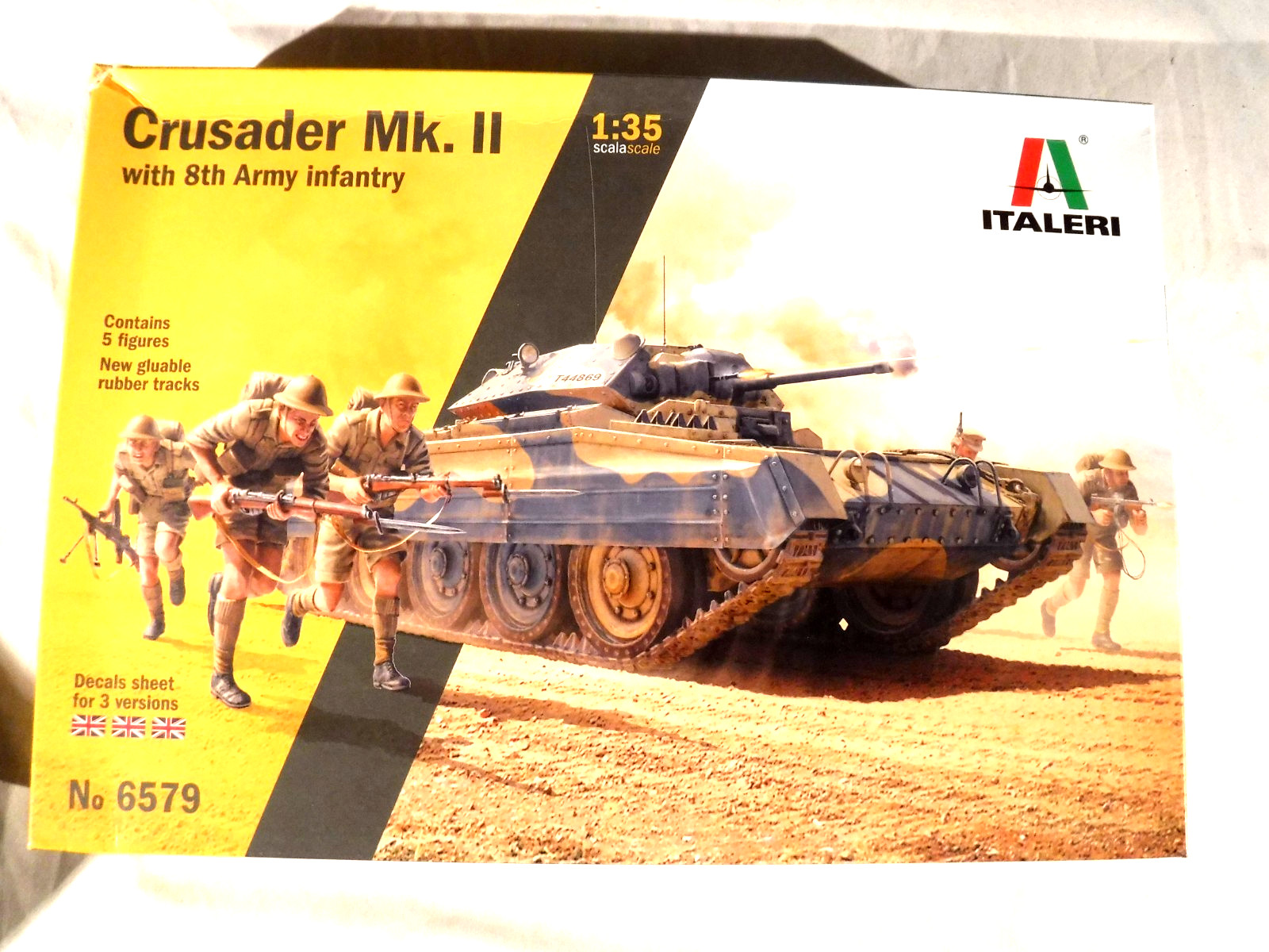 1/35 Italeri British WWII Crusader Mk II w/ 5 Infantry Markings 4/3 Ver # 6579