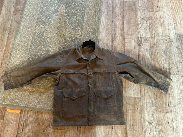 Filson double logger waxed tin cloth ex. condition Filson double logger waxed tin cloth ex. condition