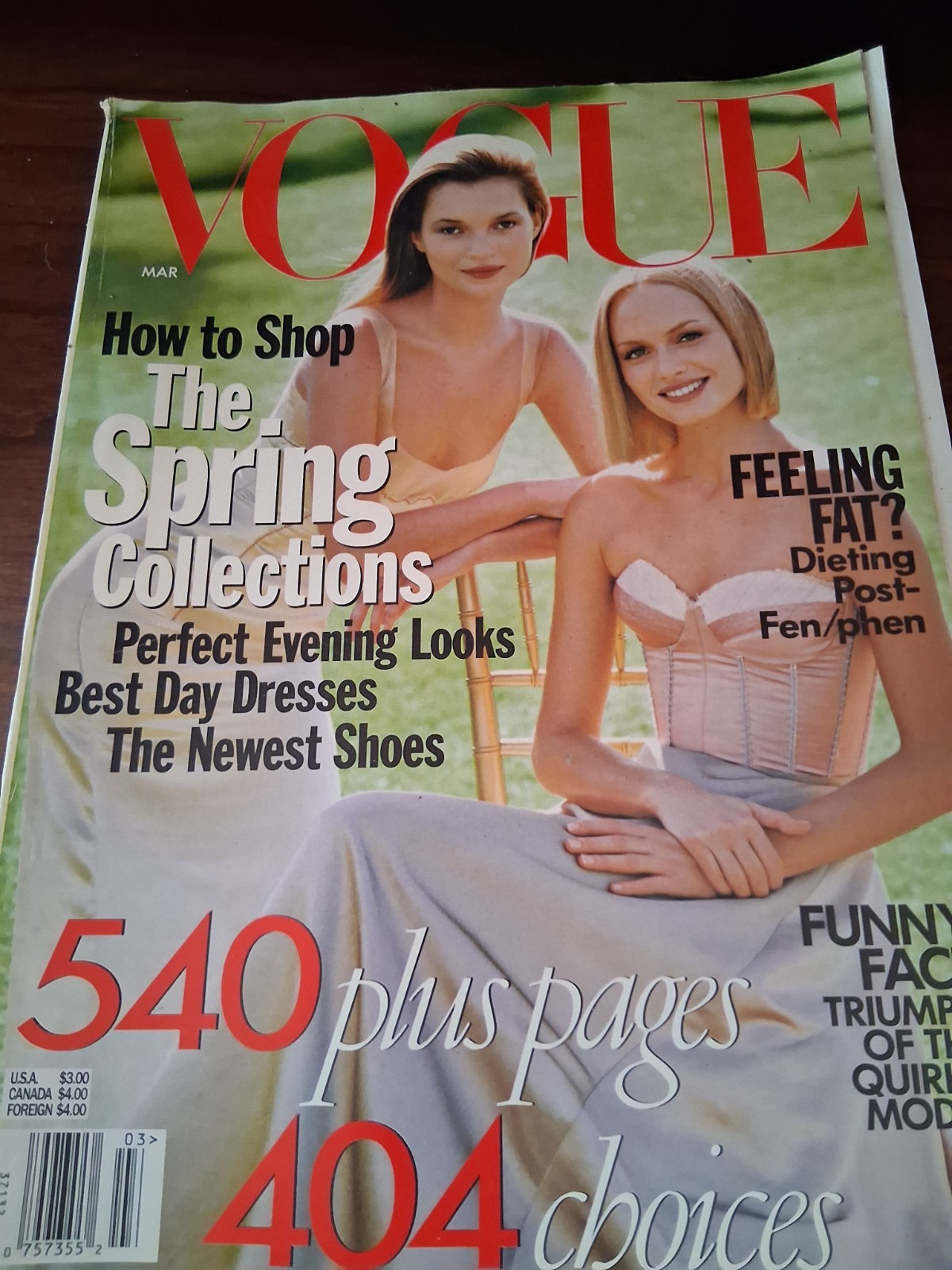 Vogue Magazine Mar 1998 Vogue Magazine Mar 1998
