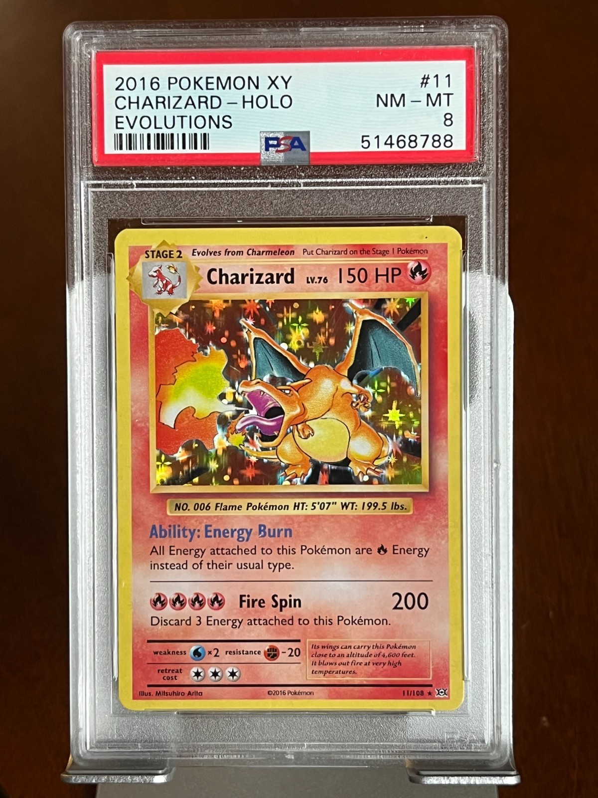 Pokemon Charizard #11 XY Evolutions Holo PSA 8 Pokemon Charizard #11 XY Evolutions Holo PSA 8