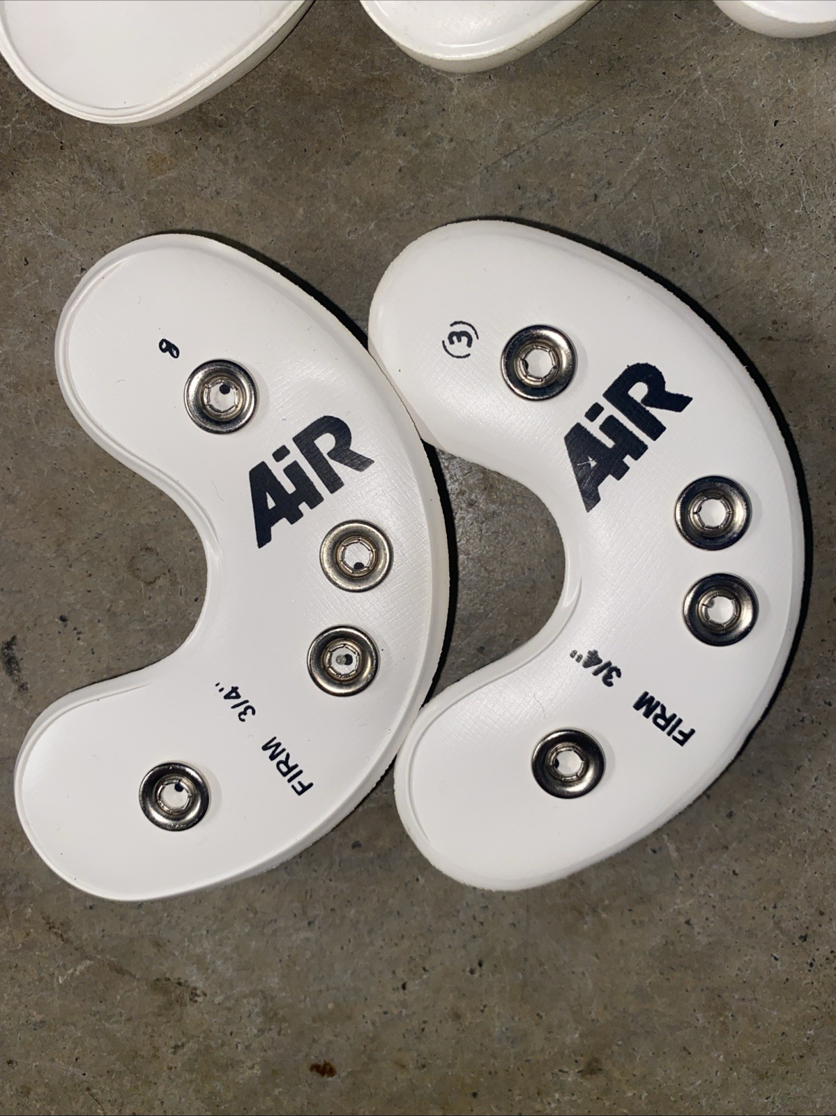 Vtg Schutt AiR Brand Used Football Helmet Jaw Pads 3/4 Vtg Schutt AiR Brand Used Football Helmet Jaw Pads 3/4