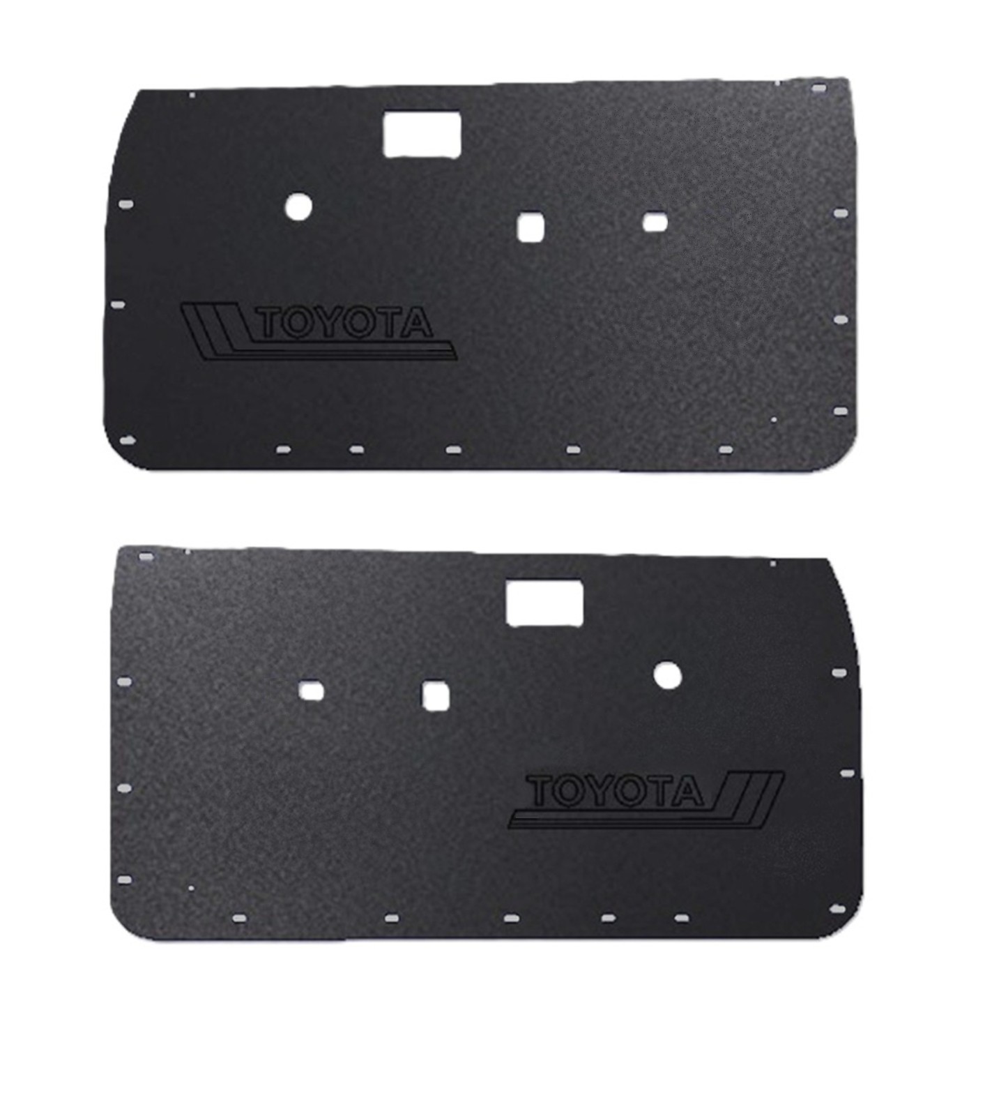 1989-1995 Toyota Truck & 4-Runner Door Panels Black ABS Plastic - 