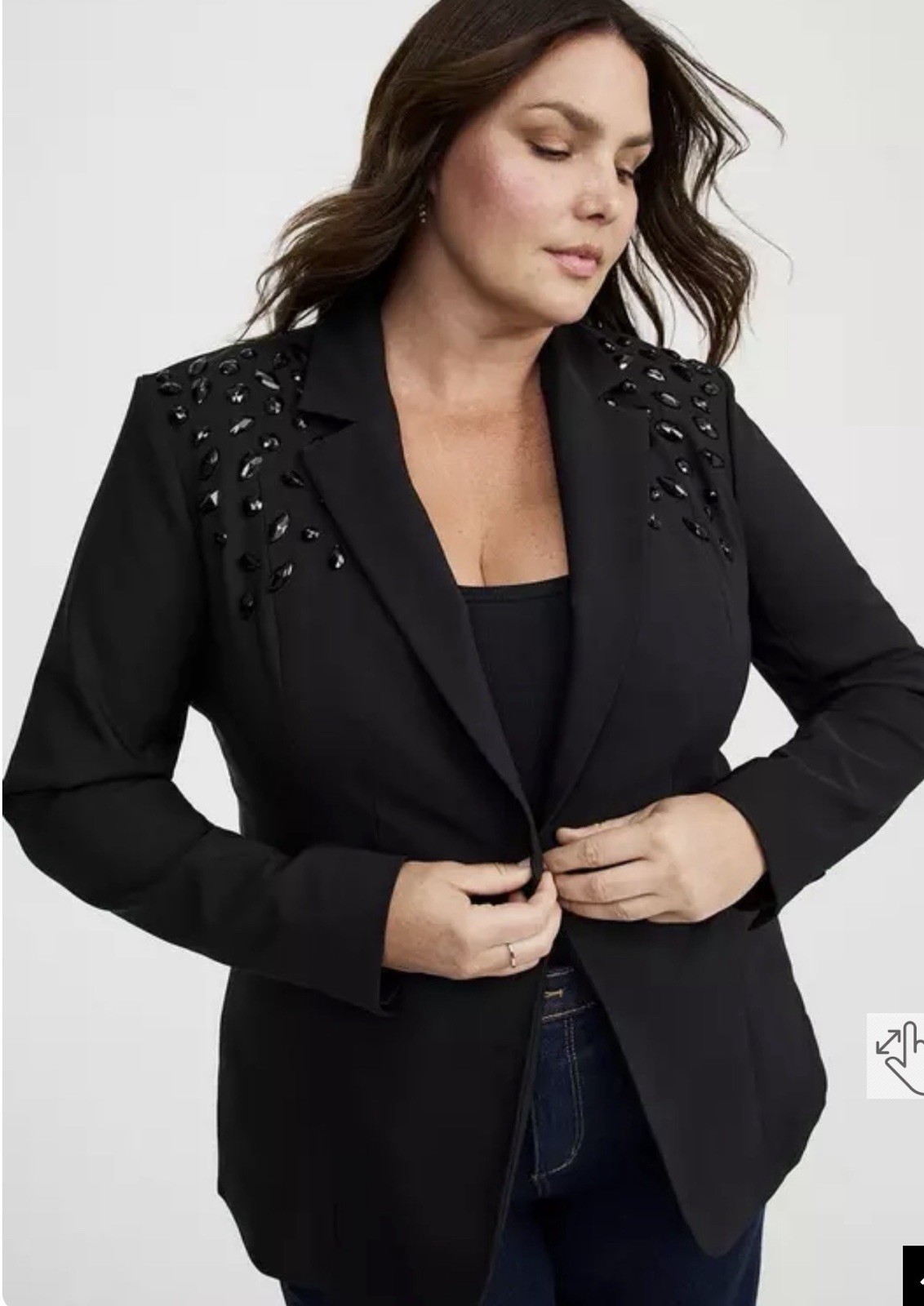 NWOT TORRID Embellished Cutaway Blazer SIZE 1 NWOT TORRID Embellished Cutaway Blazer SIZE 1