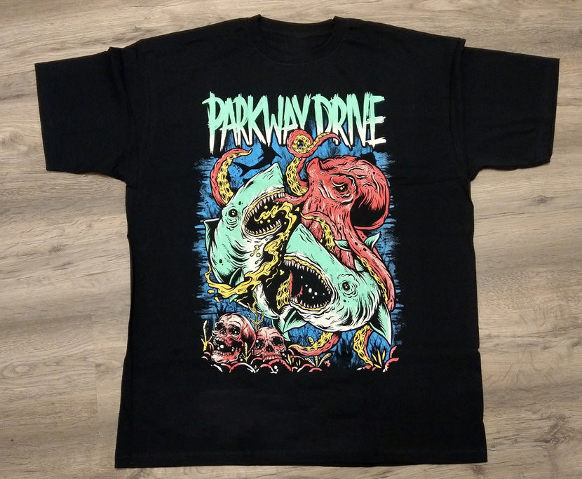 PARKWAY DRIVE Octopus Sharks Fight Tee Unisex T-Shirt MK732