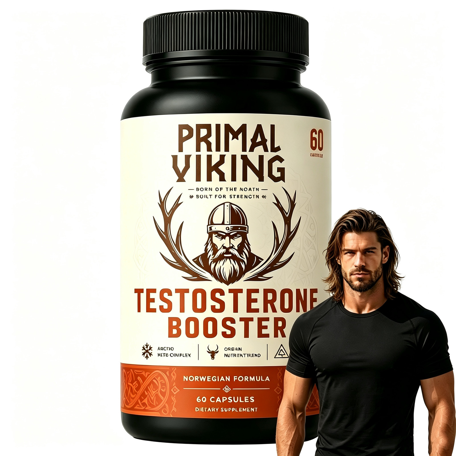 Primal Viking Men's Well‑Being Supplement‑Arctic Herbal & Caribou Extract