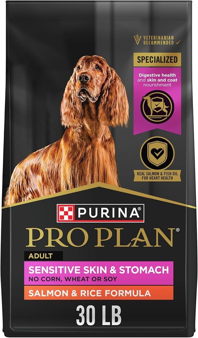 Purina Pro Plan Sensitive Skin & Stomach Salmon & Rice Formula Dry Dog Food 30LB Purina Pro Plan Sensitive Skin & Stomach Salmon & Rice Formula Dry Dog Food 30LB