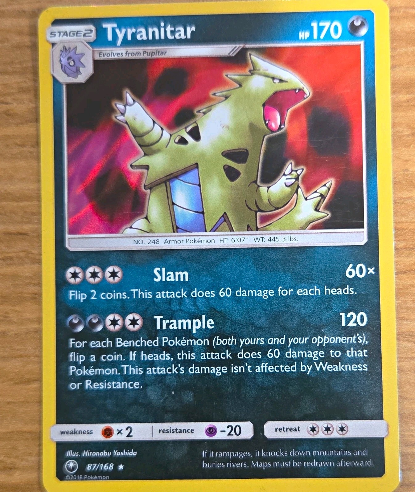 The Pokémon Company Tyranitar 87/168 Celestial Storm Holo Rare Stage 2 HP170 EN The Pokémon Company Tyranitar 87/168 Celestial Storm Holo Rare Stage 2 HP170 EN