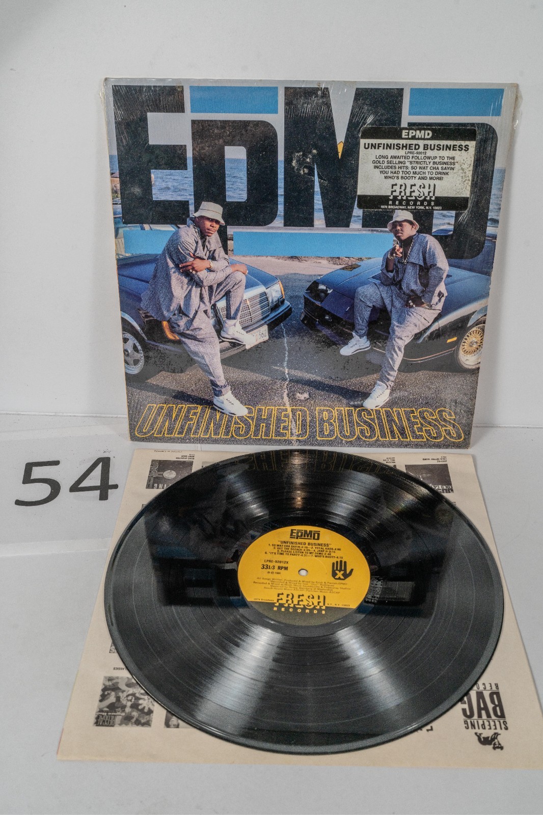 EPMD - Unfinished Business 1989 LP US Original Fresh Masterdisk VG+