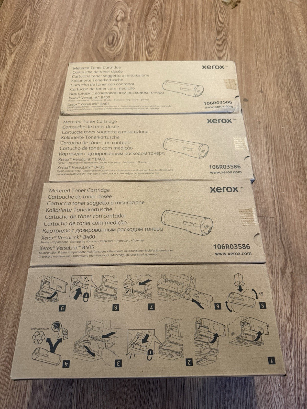 NEW Xerox 106R03586 Toner Cartridge Metered Versalink B400/B405 Lot Of 4 NEW Xerox 106R03586 Toner Cartridge Metered Versalink B400/B405 Lot Of 4