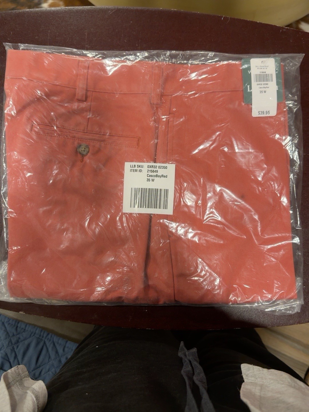 L.L.Bean Double L Chino Shorts Mens 35W Casco Bay Red Pleated 8” NWT NEW L.L.Bean Double L Chino Shorts Mens 35W Casco Bay Red Pleated 8” NWT NEW