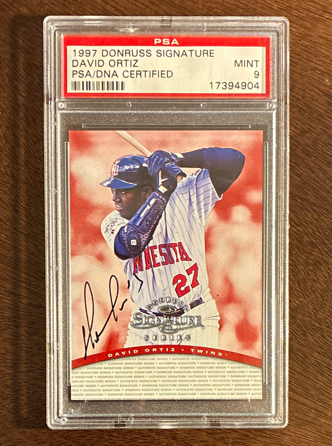 1997 Donruss Signature Authentic Signatures David Ortiz RC Auto PSA 9 #27 1997 Donruss Signature Authentic Signatures David Ortiz RC Auto PSA 9 #27
