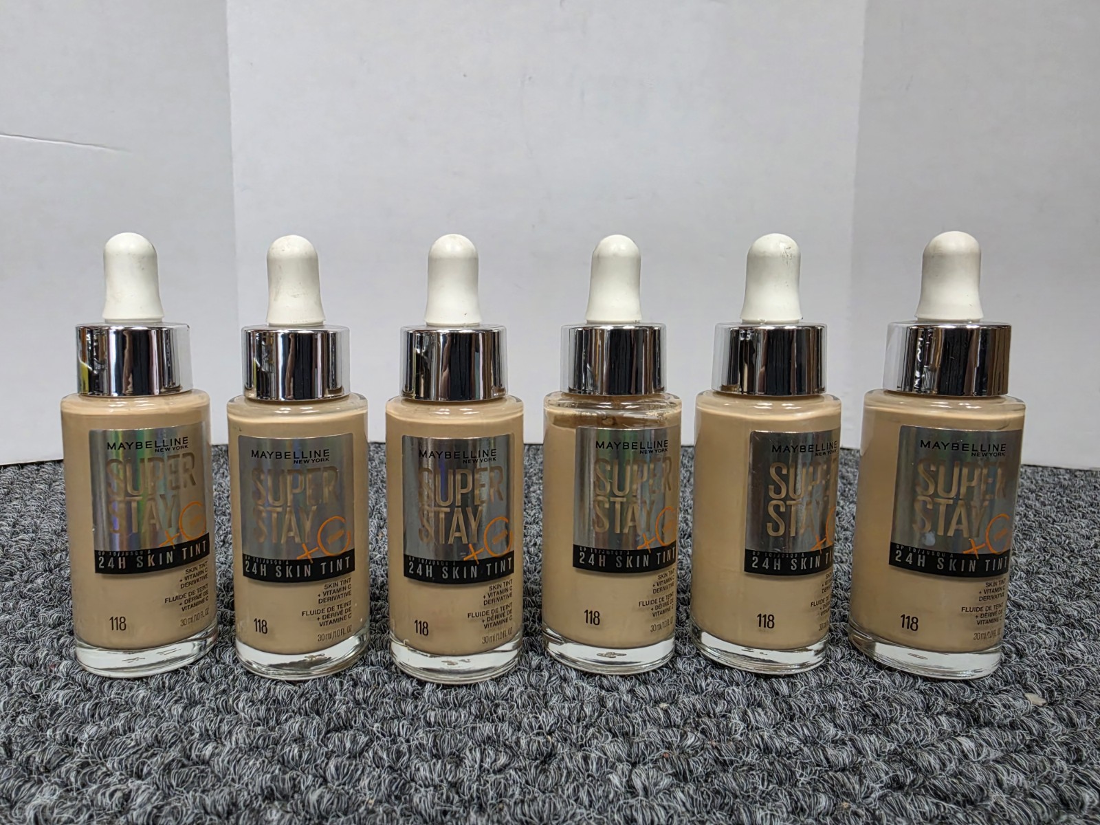 6X Maybelline Super Stay + Vitamin C 24H Skin Tint Foundation # 118- 1 fl oz/ea 6X Maybelline Super Stay + Vitamin C 24H Skin Tint Foundation # 118- 1 fl oz/ea