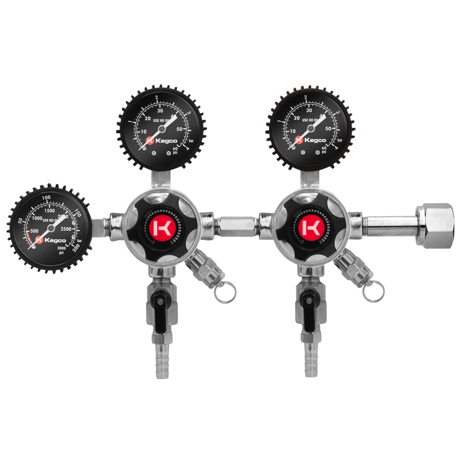 Kegco Elite Series Dual Body CO2 Draft Beer Regulator Kegco Elite Series Dual Body CO2 Draft Beer Regulator
