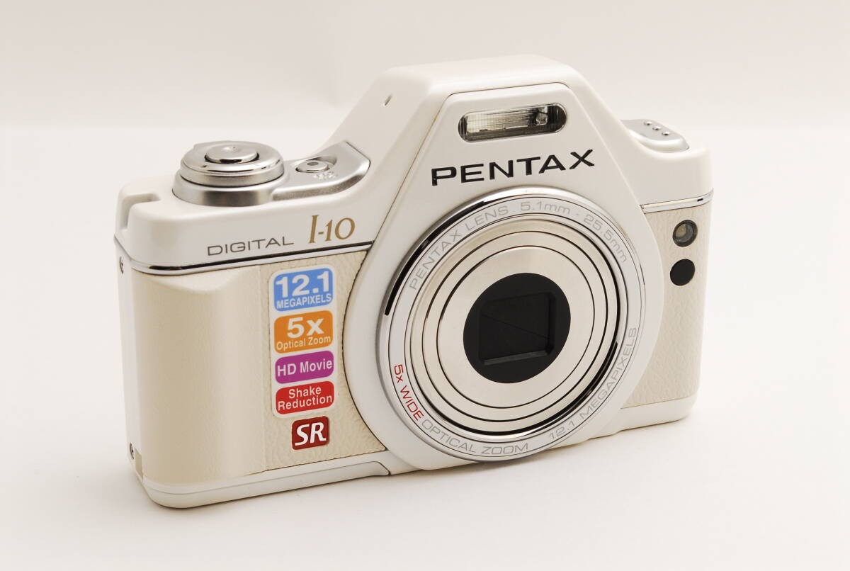 PENTAX Optio I-10 Pearl White Digital Camera Tested Excellent+ w/ Battery JDM