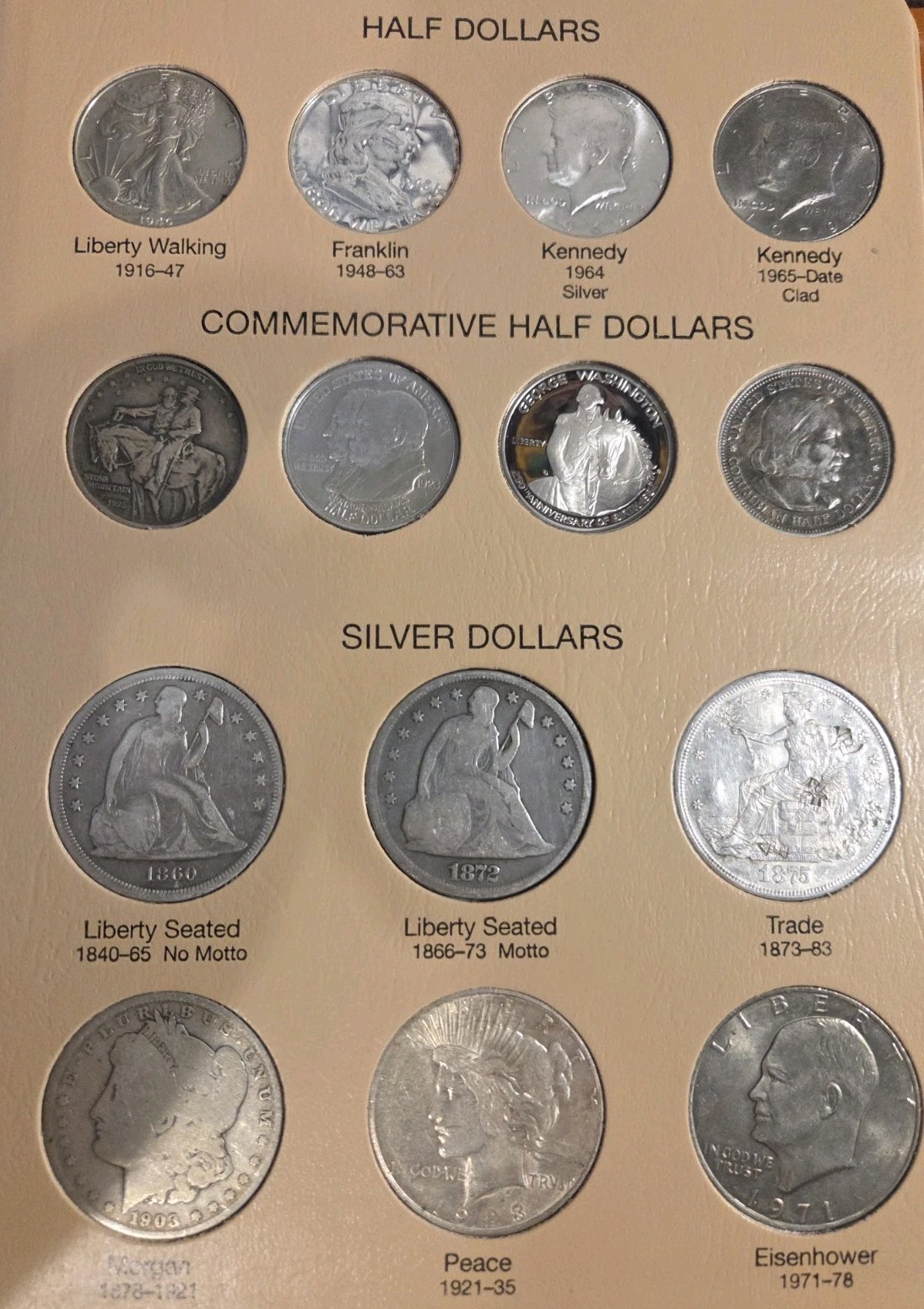 Complete DANSCO 7070 Type Set Collection Including 1903-S Morgan Silver Dollar
