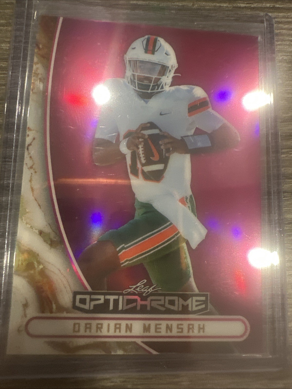 2026 Leaf Optichrome Pink Prismatic Darian Mensah 1/1 2026 Leaf Optichrome Pink Prismatic Darian Mensah 1/1