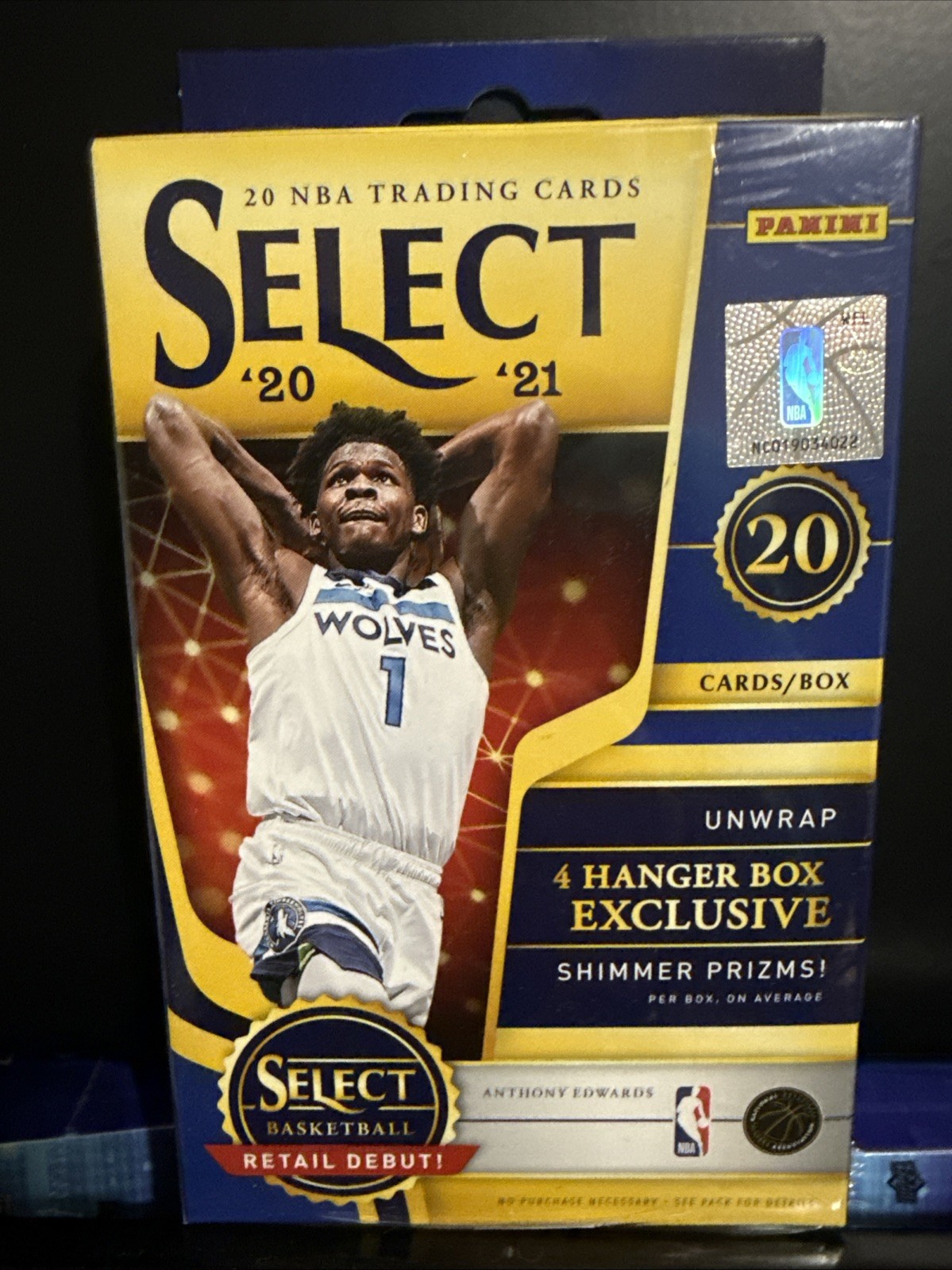 2020-21 Select Basketball Hanger Box 20 Card Box Shimmer Prizms Brand New Panini 2020-21 Select Basketball Hanger Box 20 Card Box Shimmer Prizms Brand New Panini