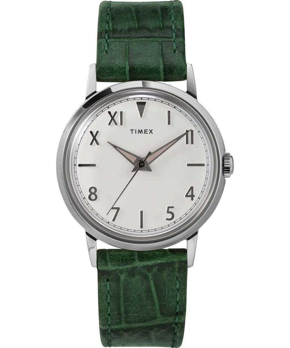 New Rare Timex Marlin Hand-Wound Mechanical Leather Unisex Watch TW2U96700