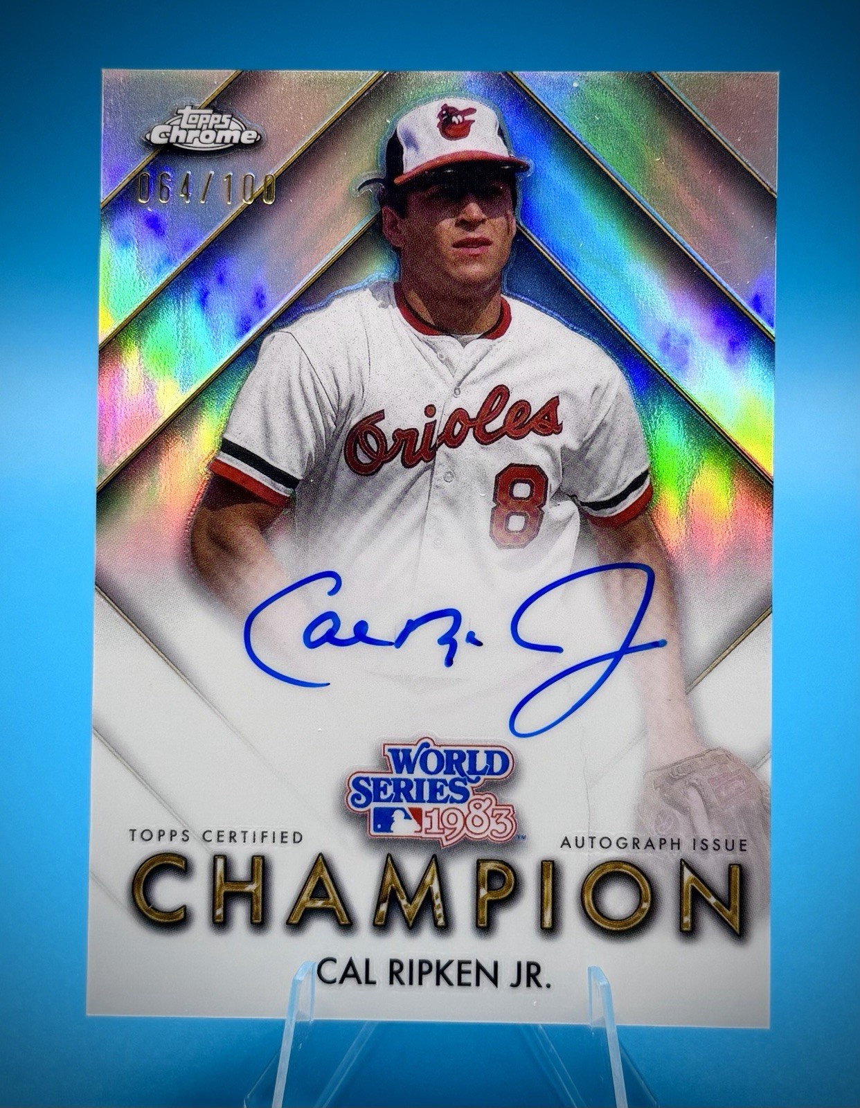 Cal Ripken Jr 2026 Topps Chrome World Series Champion Auto #d /100 Orioles Cal Ripken Jr 2026 Topps Chrome World Series Champion Auto #d /100 Orioles