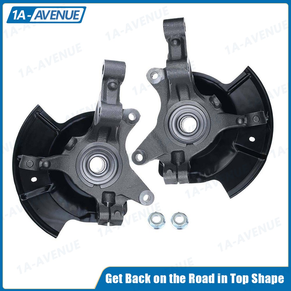 NEW Front Steering Knuckles & Wheel Hub Bearings Assembly for 2007-10 Ford Edge
