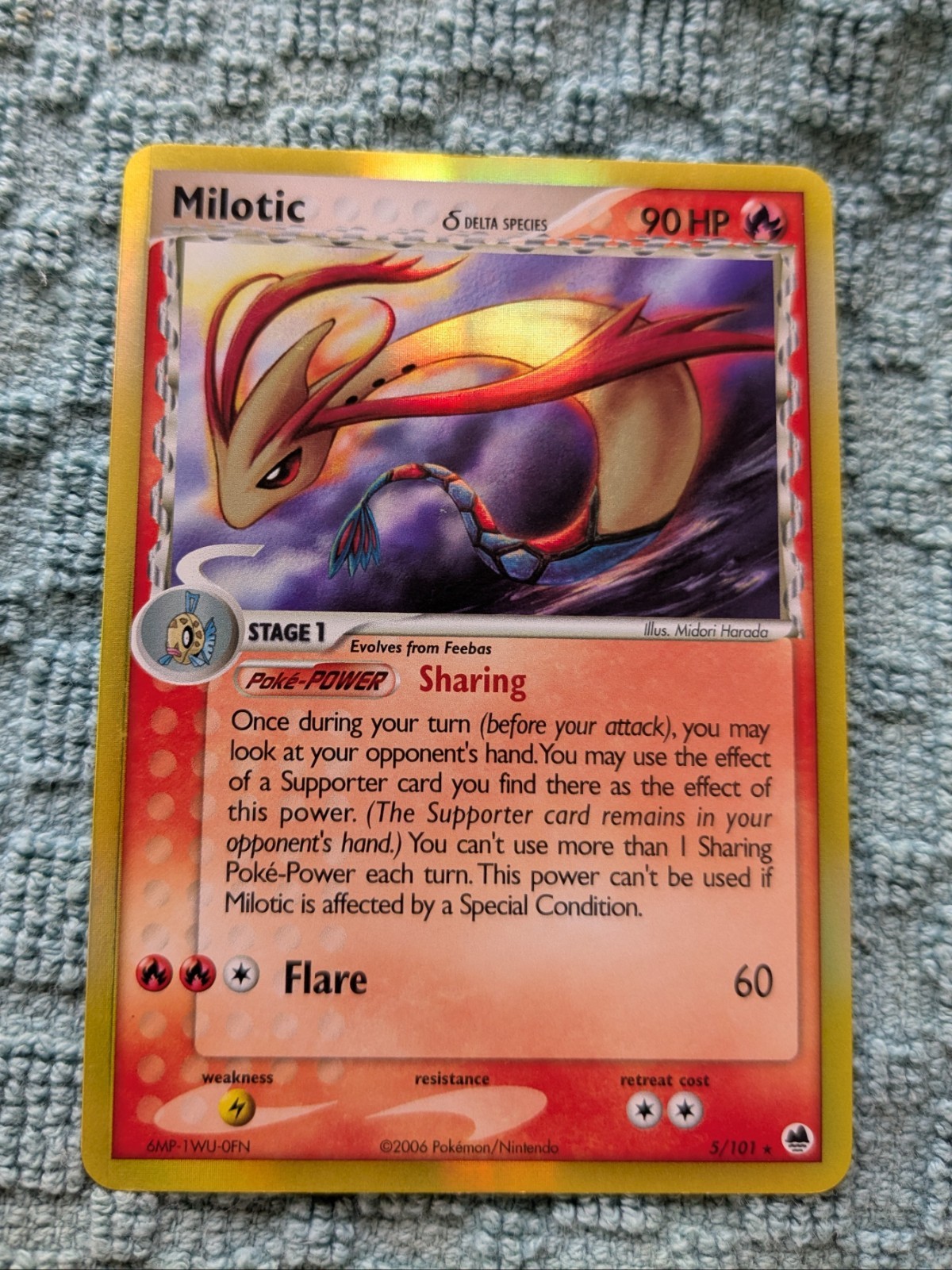 Pokémon Milotic (Delta Species) 5/101 - Dragon Frontiers - LP Pokémon Milotic (Delta Species) 5/101 - Dragon Frontiers - LP