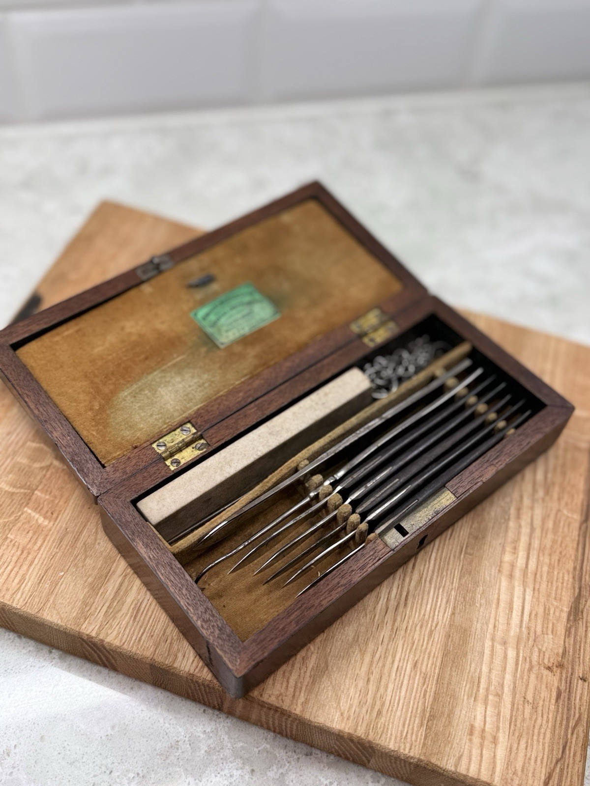 Antique Geo Tiemann & Co Surgical Post Mortem Dissection Kit 1800s Birdsall Antique Geo Tiemann & Co Surgical Post Mortem Dissection Kit 1800s Birdsall