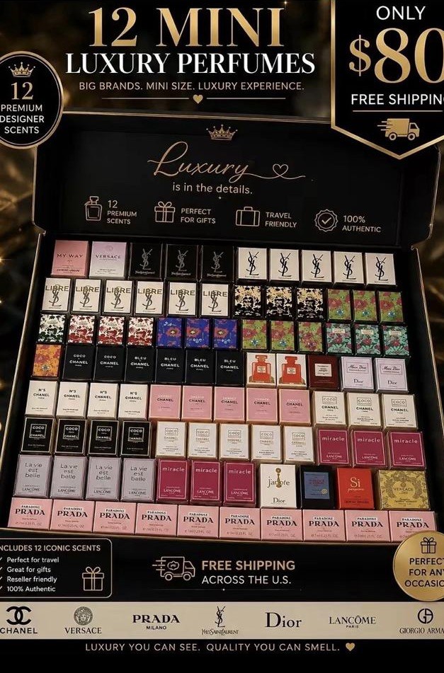 Lot of 12 Assorted Mini Perfume Travel Size 7.5ml Brand New Sealed Lot of 12 Assorted Mini Perfume Travel Size 7.5ml Brand New Sealed