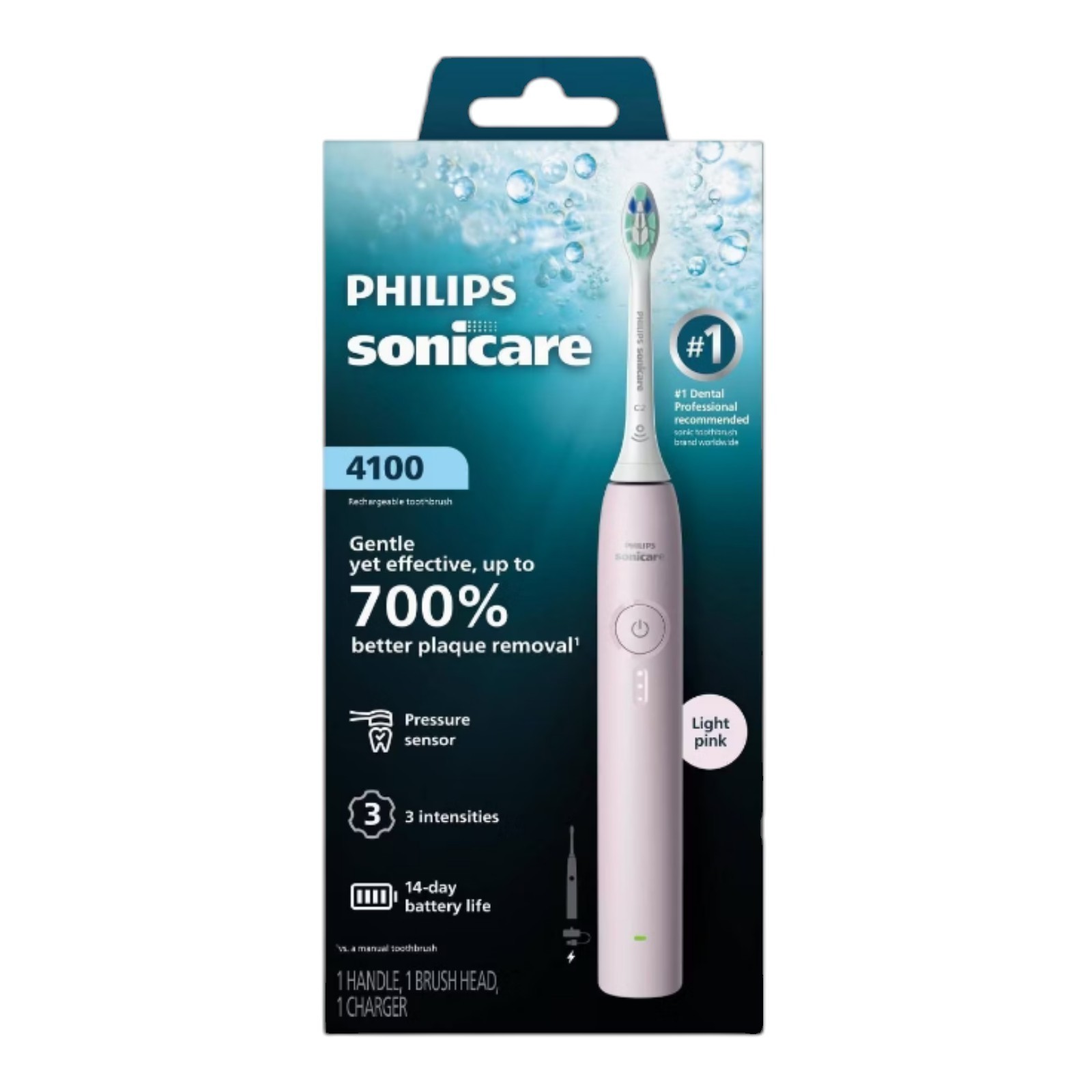 Philips Sonicare 4100 Plaque Control Rechargeable Electric Toothbrush Light Pink Philips Sonicare 4100 Plaque Control Rechargeable Electric Toothbrush Light Pink