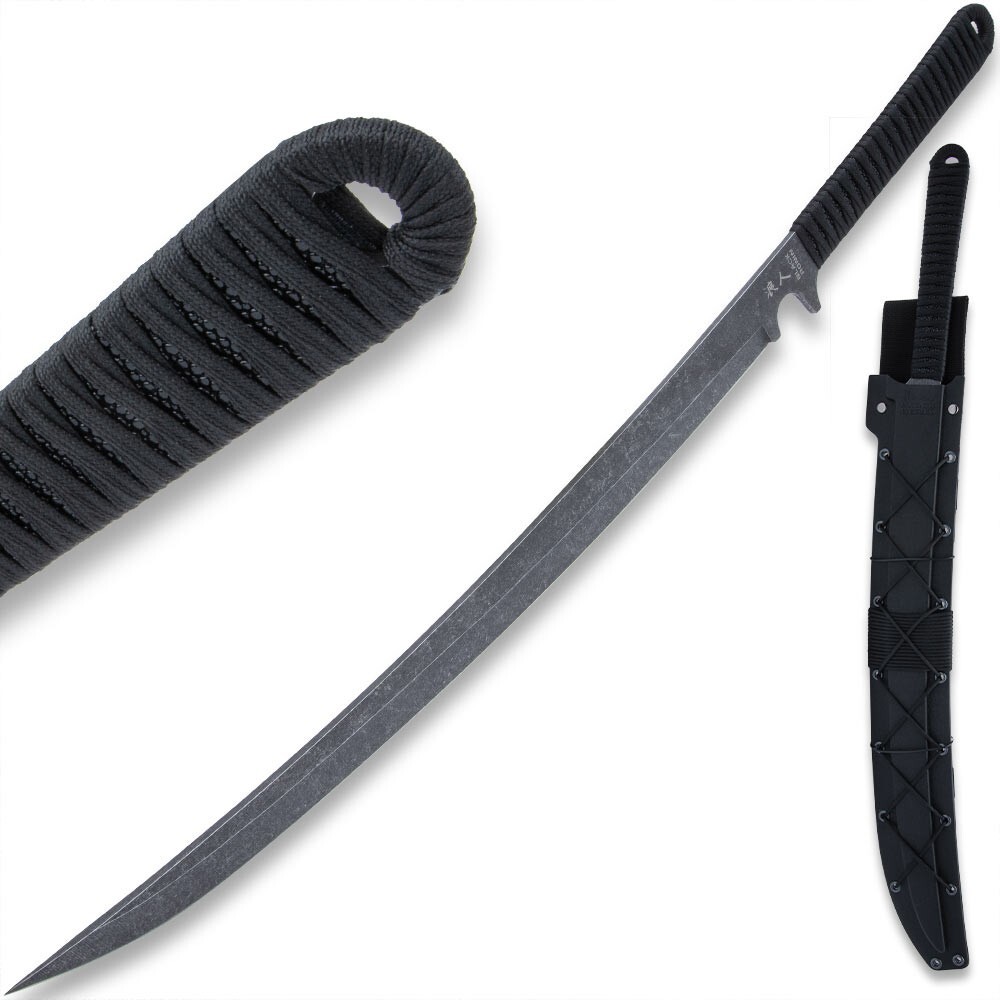 Black Ronin Black Combat Wakizashi Sword | Injection Molded Sheath | Length 27\