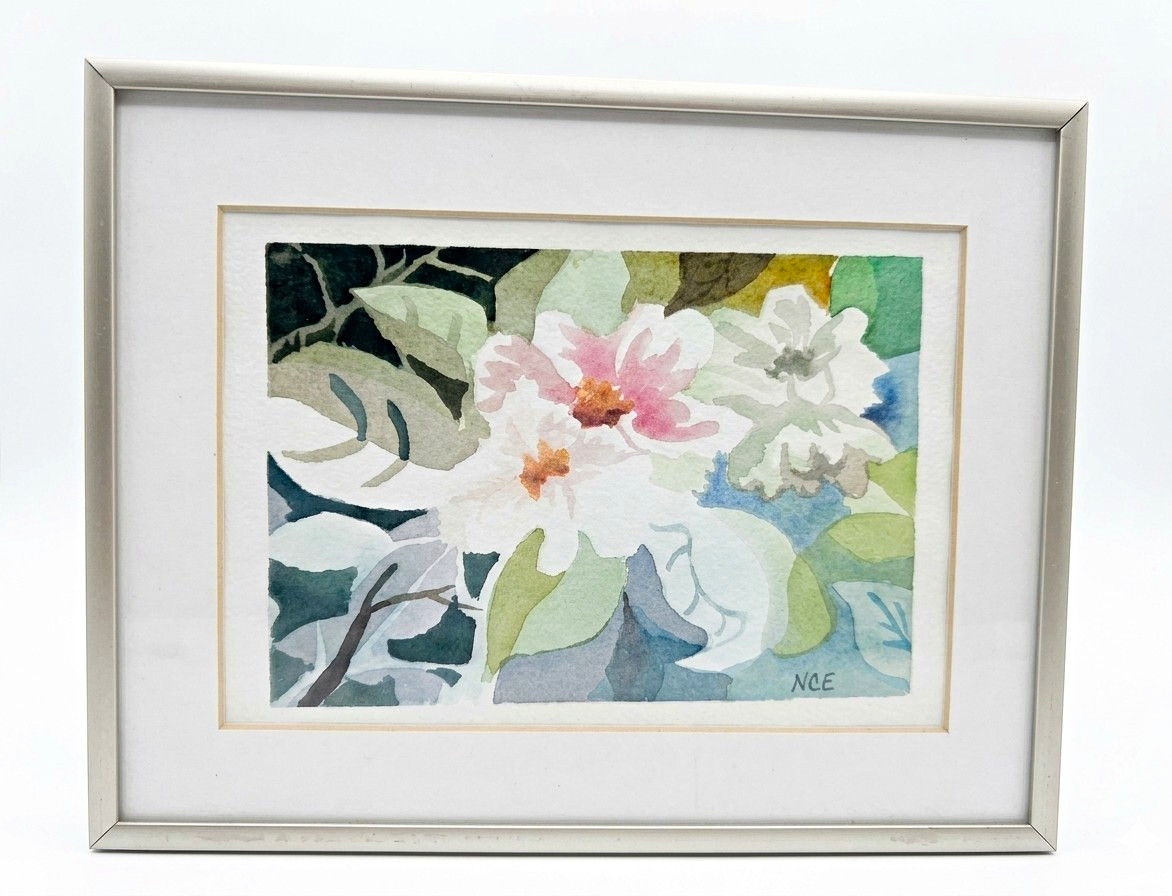 Nancy Vittone Ericksen Original Watercolor Painting Camelia Companions 9.5\
