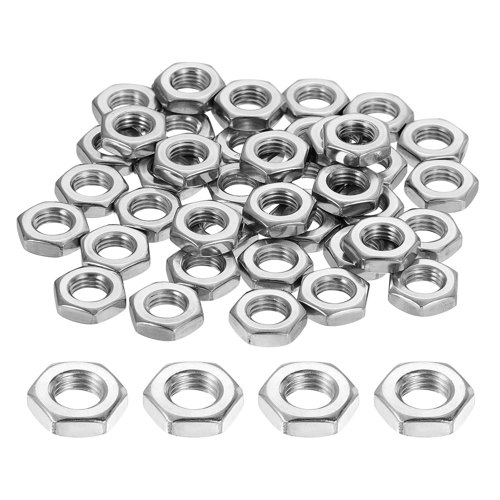 48Pcs M6x0.75 Steel Hex Nuts, 10mm / 0.39\ 48Pcs M6x0.75 Steel Hex Nuts, 10mm / 0.39\