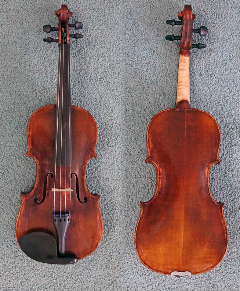 RESTORED ANTIQUE HOPF 4/4 GERMAN TRADE VIOLIN STRADIVARI COPY WITH CASE  C-1900